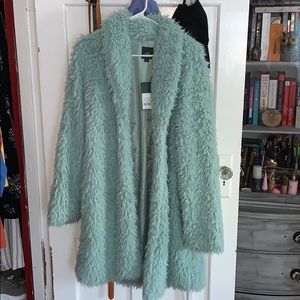 Wild Fable Mint Colored Fur Coat